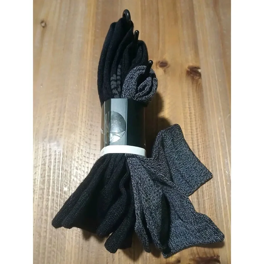 3-Pack Frye Women's Super Soft Crew Socks Polyester Blend - Black/Gray Sz. 5-10